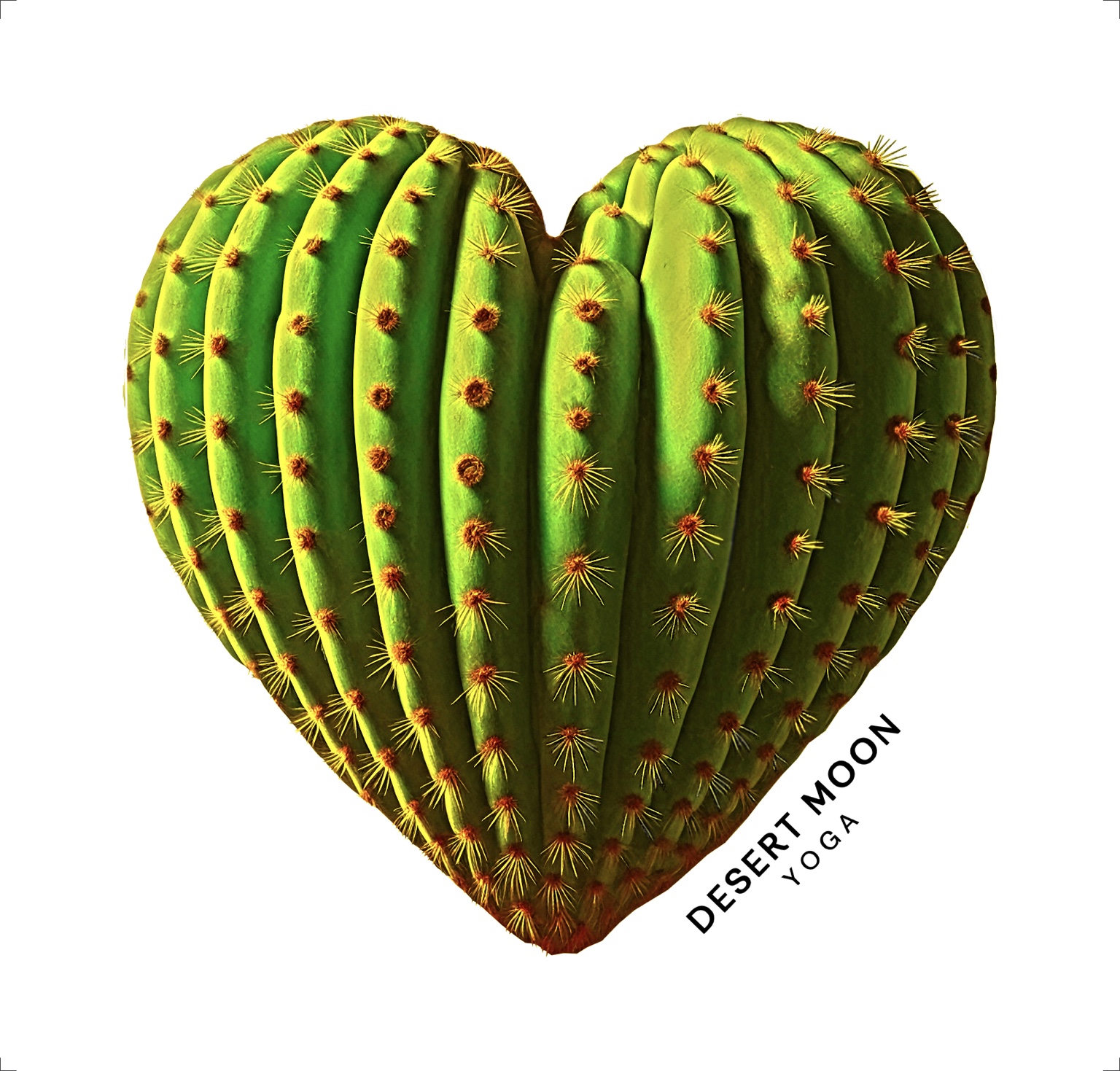 Yoganastix Cactus Heart artwork signed Desert Moon Yoga